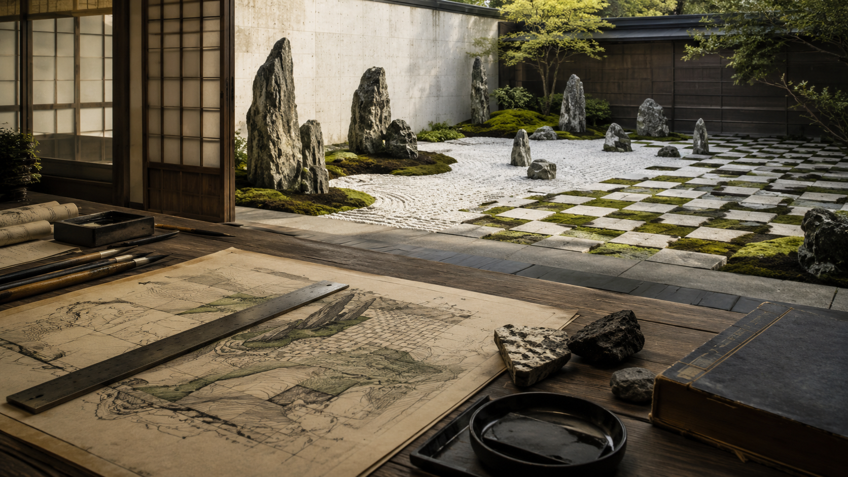 重森三玲の庭園、石組、実測研究を重ねた記事画像